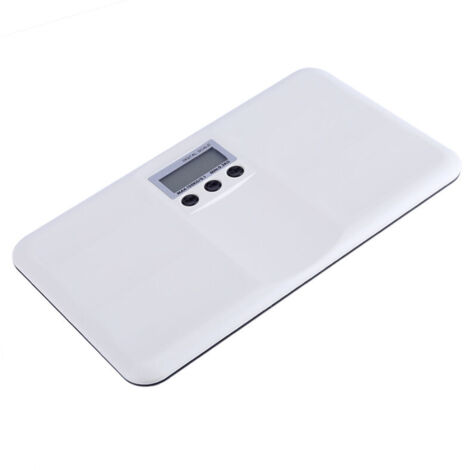 Bilancia digitale Eosnow, con conversione unità, allarme batteria scarica, 26,5 x 16 cm, per uso domestico, bianca, ideale per pesare animali domestici, neonati e bagagli.