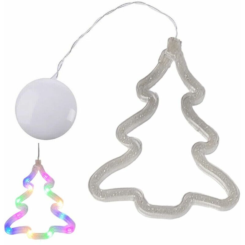 Albero Natale Luminoso Led Luce Rgb Porta Finestra...