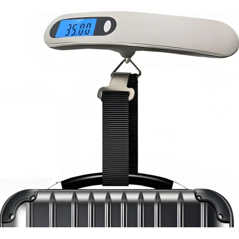 Bilancia digitale per bagagli con schermo LCD, bilancia per bagagli, bilancia per pesci, bilancia a sospensione, bilancia manuale, ampio schermo LCD, bilancia da viaggio, capacità di pesatura massima 