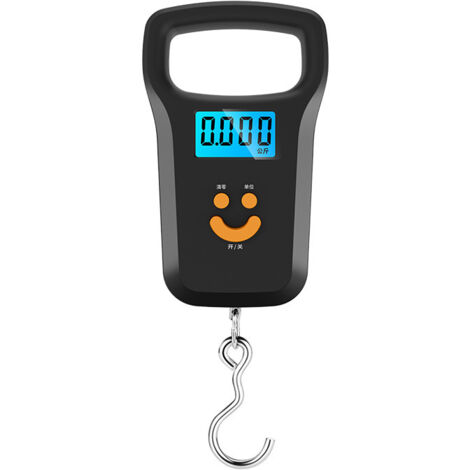 Bilancia digitale per valigie e bagagli (capacità 50 kg) - Bilancia portatile per bagagli con maniglia extra-large, conversione a 4 unità