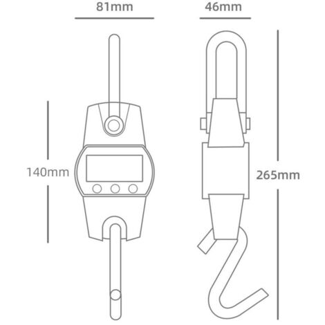 Bilancia digitale portatile arancione da 300 kg, bilancia elettronica portatile con gancio per caccia, agricoltura, pesca all'aperto