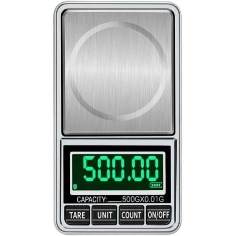Bilancia digitale portatile, bilancia per gioielli in oro, mini bilancia digitale tascabile, bilancia elettronica professionale accurata, bilancia di precisione, 500 g/0,01 g