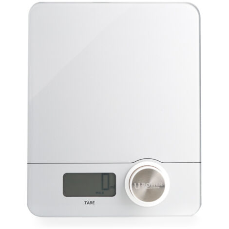 Bilancia elettronica da cucina Eva 033310 dinamo - senza batterie bianca