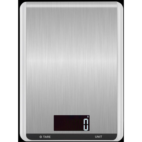 Bilancia elettronica da cucina piatta in acciaio inox da 10 kg