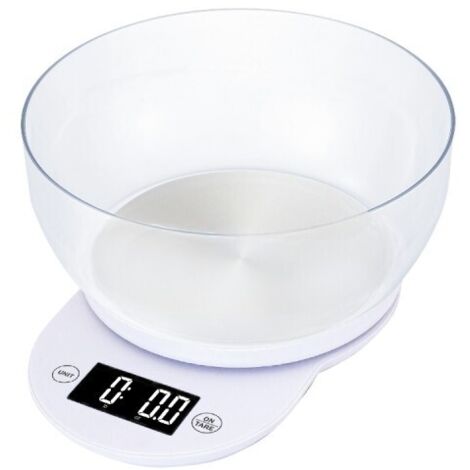 Bilancia elettronica digitale da cucina con ciotola plastica 5kg pwc8057 dcg