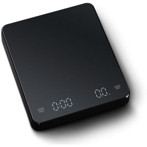 Bilancia elettronica per caffè, bilancia ricaricabile per caffè con timer, tre algoritmi per G/Oz/ML, bilancia con display LCD retroilluminato, 3 kg/0,1 g