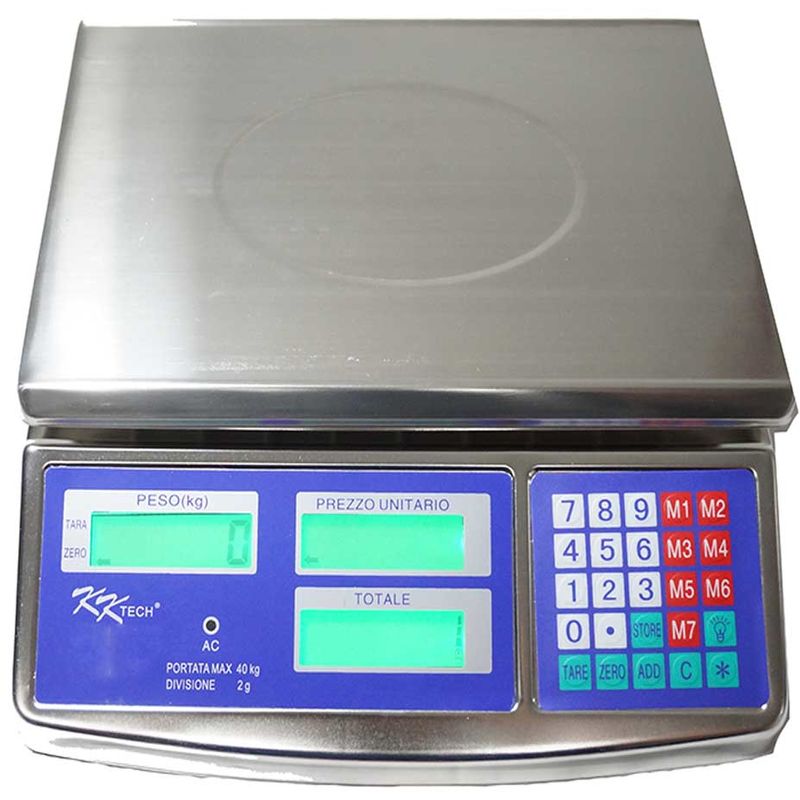 Image of Bilancia elettronica professionale da banco in acciaio inox digitale 40 kg 2GR