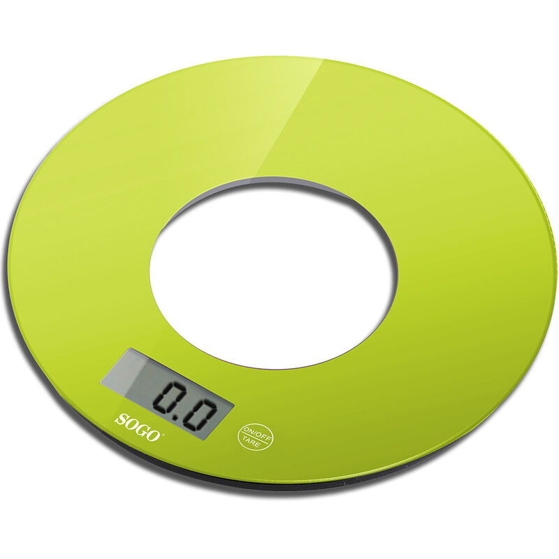 Sogo - Bilancia elettronica in vetro colorato verde