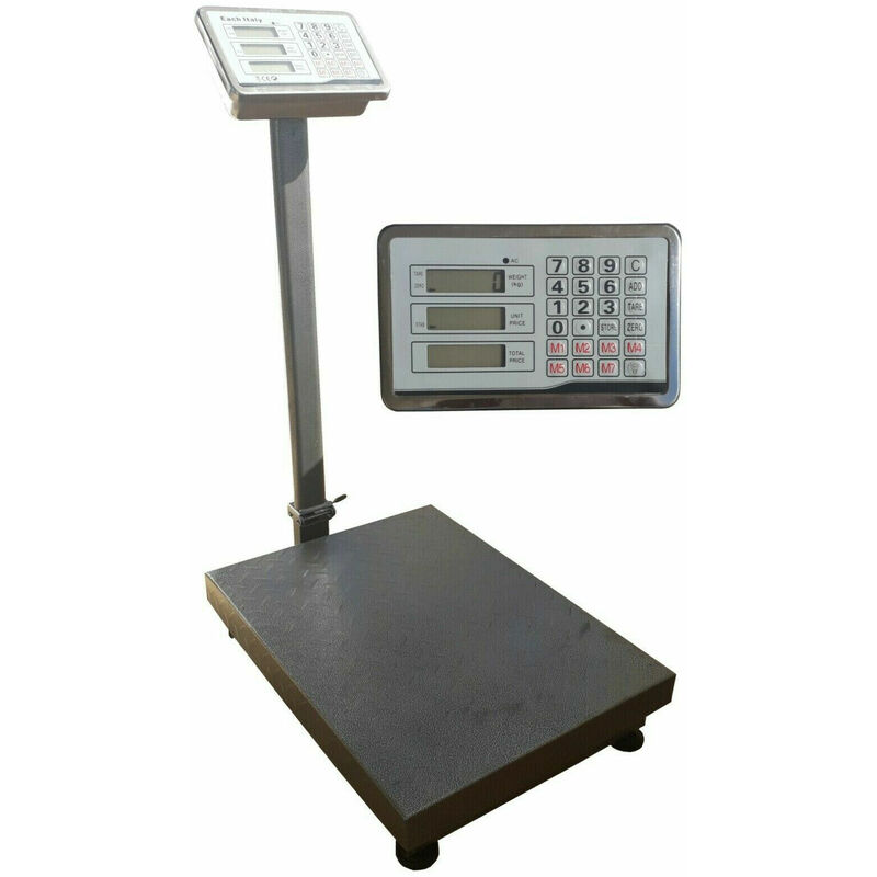Image of Topolenashop - Bilancia industriale da terra con piattaforma display digitale peso 150 kg