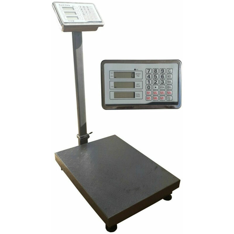 Image of Topolenashop - Bilancia industriale da terra con piattaforma display digitale peso 300 kg