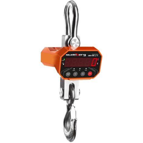 Bilancia Industriale Digitale Elettronica Sospesa P0Rtata 3000Kg A Led Arancio - Rosso