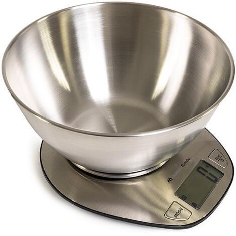 BILANCIA PER ALIMENTI ELETTRONICA 1GR/5KG """MELCHIONI GRAAL""" ACCIAIO