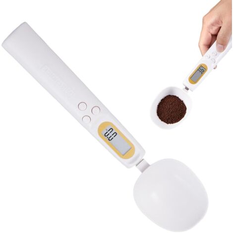 Bilancia per cucchiai dosatori per alimenti, bilancia con cucchiai dosatori, cucchiai dosatori precisi da 1000 g/0,1 g con display LCD per la distribuzione di chicchi di caffè, latte, farina,