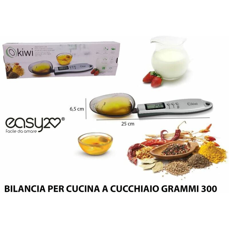 Image of Bilancia per cucina con cucchiaio GR.300