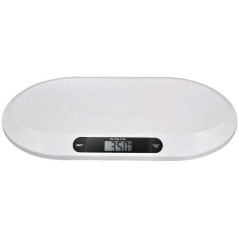 Bilancia per neonati - Fino a 20 kg - Bilancia digitale elettronica per bambini piccoli/cuccioli/gatti - con display LCD e funzione tara