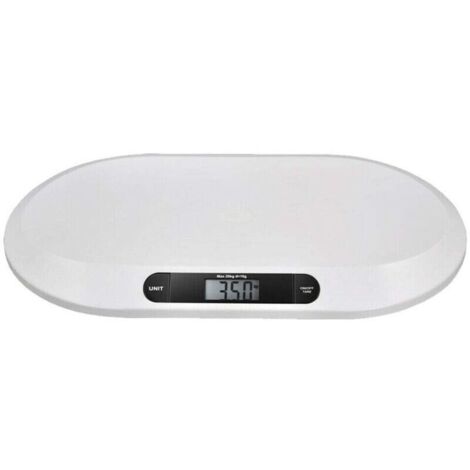 Bilancia per neonati - Fino a 20 kg - Bilancia digitale elettronica per bambini piccoli/cuccioli/gatti - Con schermo LCD e funzione tara, TRIMEC