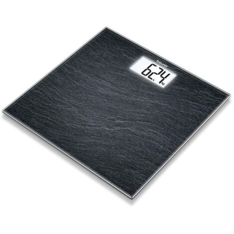 Bilancia pesapersone BEURER fino a 150 kg display LCD in vetro ardesia GS 203 SLATE