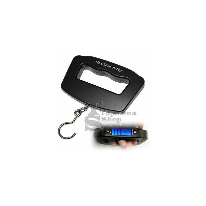 Image of Bilancia portatile elettronica pensile per pesca caccia 50 kg pesa valigie