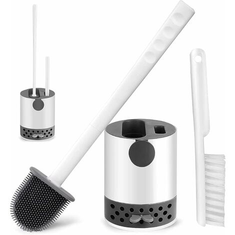 Silikon antibakterielle Toilettenbürste Klobürste Halter WC Bürste Silikonbürste 