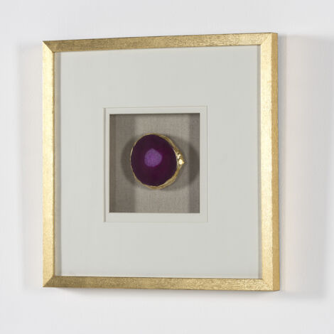 Bild 50X4X50 Goldenes Holz/Rosa Achat