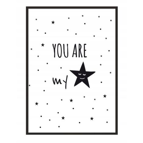 Bild Poster im Rahmen 33x43 cm Stern PD012
