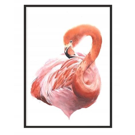 Bild Poster im Rahmen 43x33 cm Flamingo P1233