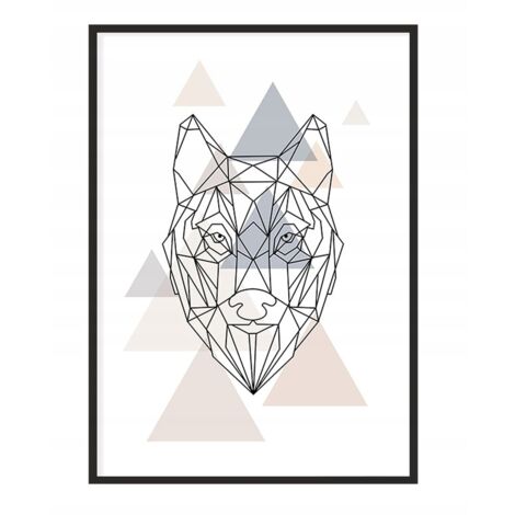 Bild Poster im Rahmen 43x33cm Wolf P1185
