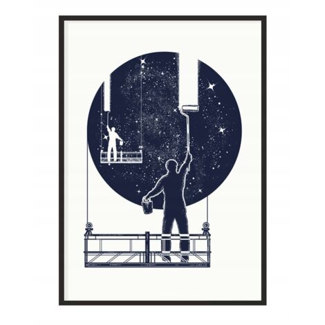 Bild Poster im Rahmen 53x73 cm Nacht P1097