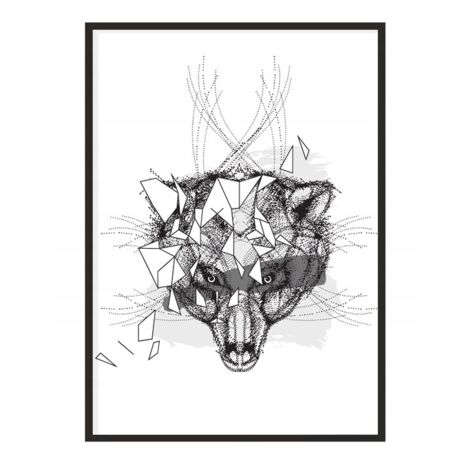 Bild Poster im Rahmen 53x73 cm Wolf P1089
