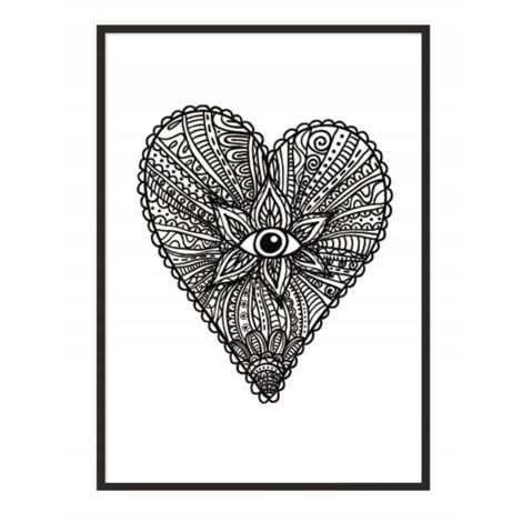 Bild Poster im Rahmen A4 cm Herz Valentinstag PD247