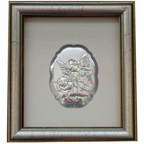 Bild Schutzengel mit Laterne im Rahmen hinter Glas  Größe: 15x17 cm  Artikelnummer: BC6298/2G