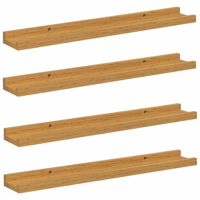 Wandregal Mit Regal 4 Pcs Beige 60 X 9 X 3 Cm Holzwerkstoff Vidaxl