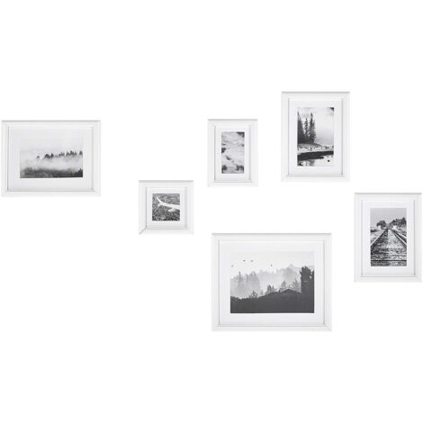 Bilderrahmen 6er Set ZINARE Landschaft Weiß
