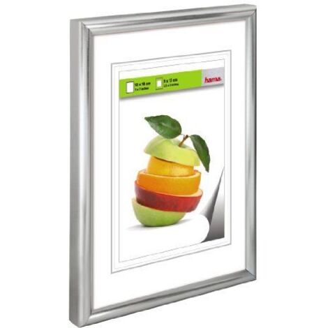 Bilderrahmen Sevilla 21 x 29,7 cm (B x H) 15 x 20 cm (B x H) Polystyrol Kunststoff silber matt