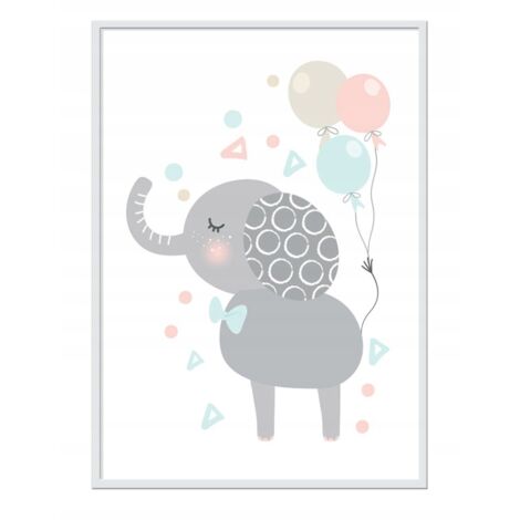 Bildplakat im Rahmen A4 cm Elefant PD210