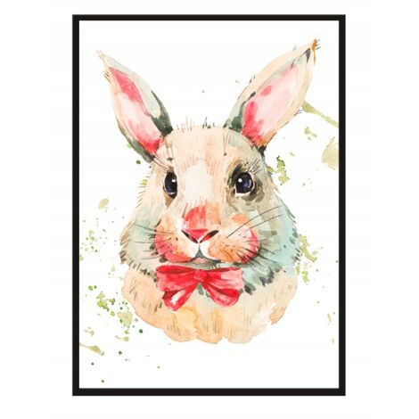 Bildplakat im Rahmen A4 cm Kaninchen PD223