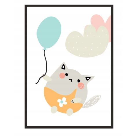 Bildplakat im Rahmen A4 cm Katze PD220