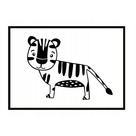 Bildplakat im Rahmen A4 cm Tiger PD289