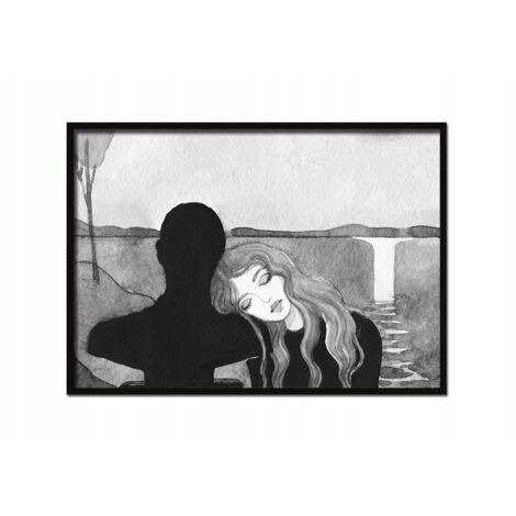 BILDPOSTER IM RAHMEN 33x43 cm Paar P550 quer