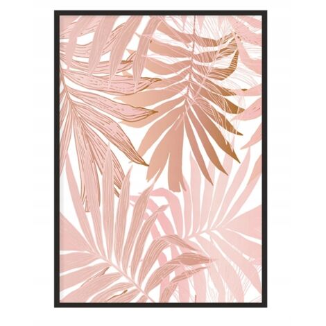 BILDPOSTER IM RAHMEN 43x33 cm Rosa Blätter P1231