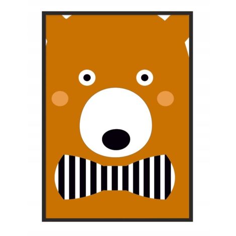 Bildposter im Rahmen, A4 cm, Teddybär, PD051