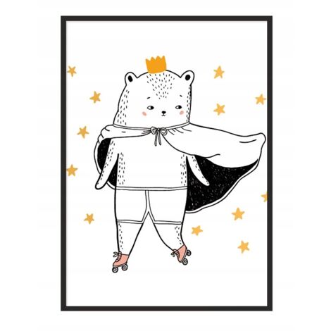 Bildposter im Rahmen, A4 cm, Teddybär, PD273