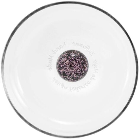 Bilia Caleido Lot de 4 Tumblers en Verre Borosilicaté Soufflé à la Main Couleur Rose, Design Raffiné avec Sphère Décorative Effet Ciel Étoilé