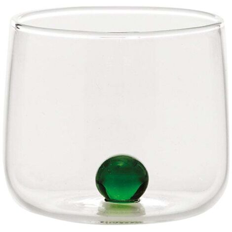 Bilia Tumbler Junior coffret de 6 petits verres pour liqueurs et amers en verre borosilicaté fait à la main couleur Vert design élégant et raffiné