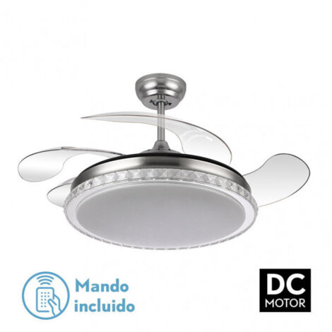 biliku ventilator 72w 6120lm nickel 3asp.desp.108d 3000-4000-6000k fernbedienung, speicher und timer