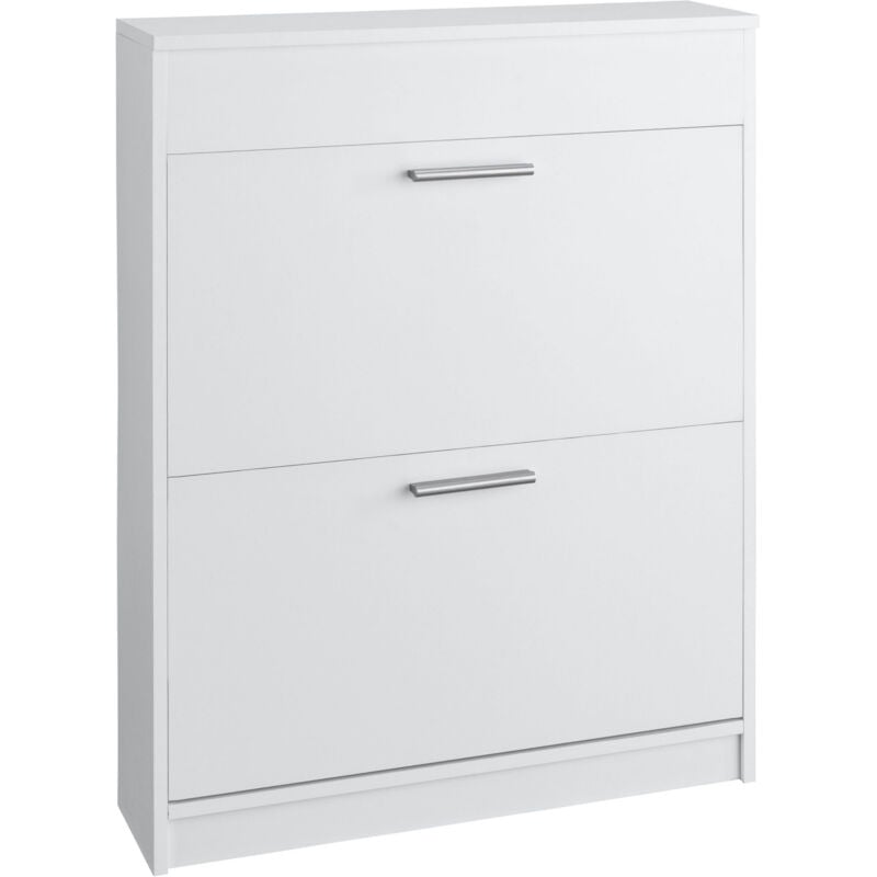 Bill Coffre à chaussures avec 2 portes battantes blanc