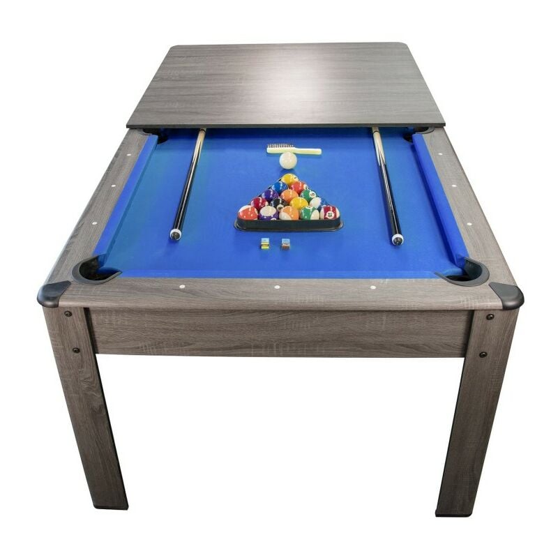 

Billar HARMONY convertible en mesa - con accesorios - alfombra verde- - Gris