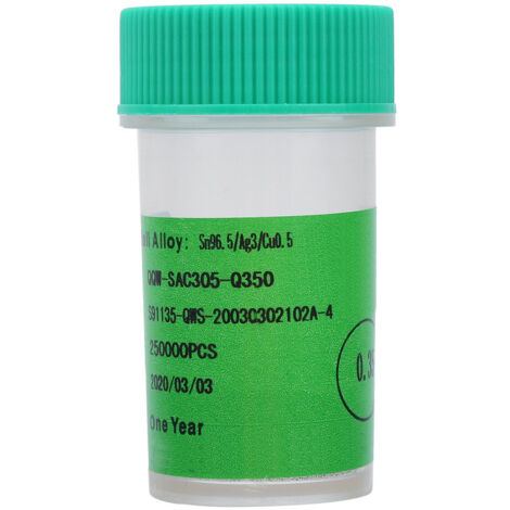 Bille de soudure sans plomb 0.35mm pour rebillage de cartes PCB - Sphère en étain 250K - Accessoires soudage