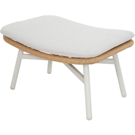Bille pouf avec coussin beige, naturel, gris.