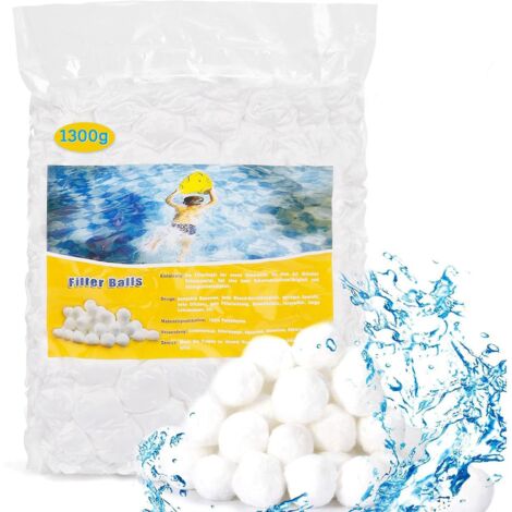 Billes filtrantes 500 g, billes de filtration pour piscine, réutilisables, média filtrant en fibres pouvant remplacer 25 kg de sable de quartz.